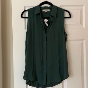 LOFT Olive sleeveless blouse